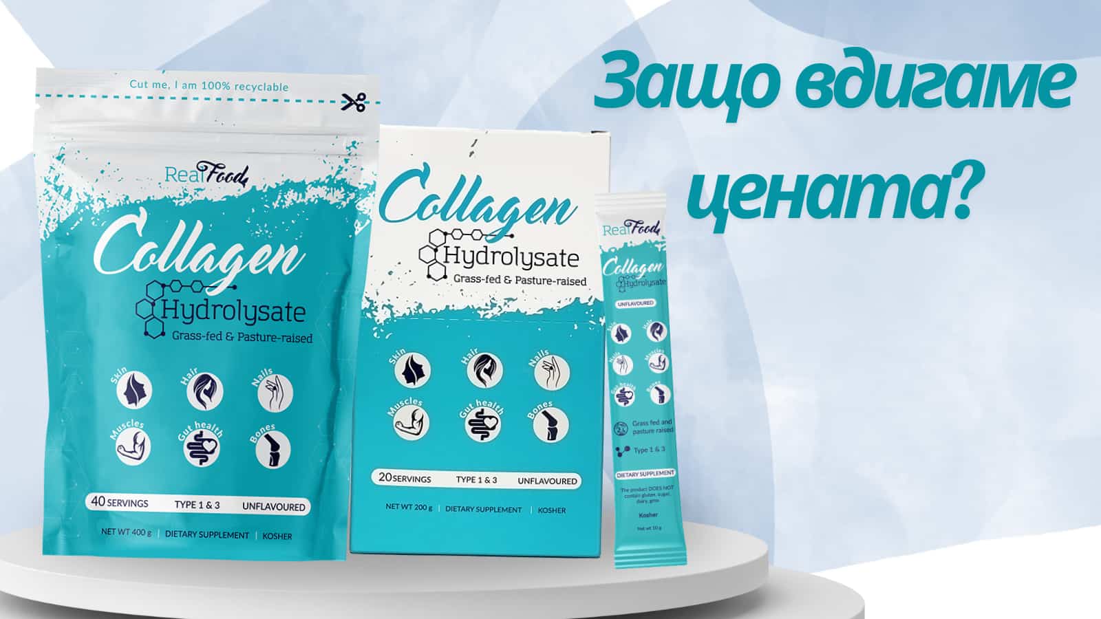 Защо цената на Хидролизиран колаген RealFood се повишава?