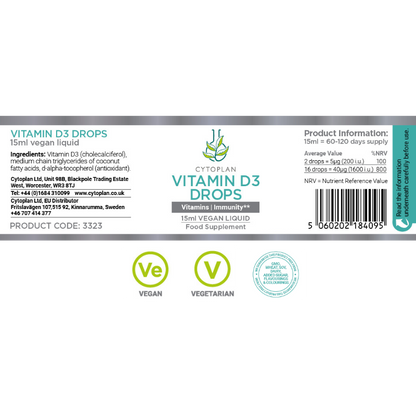 Vitamin D3 Drops - Витамин D3 капки , етикет, състав