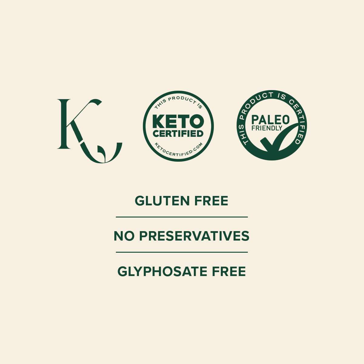 Сертификати - Kosher, KETO, Paleo, Non-GMO, без глутен