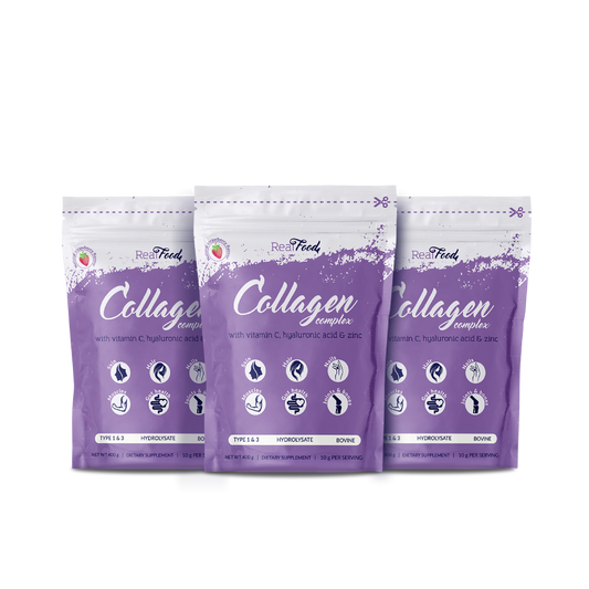 Пакет "RealFood Collagen Complex - 3бр." – колаген с вит. С, хиалуронова киселина и цинк