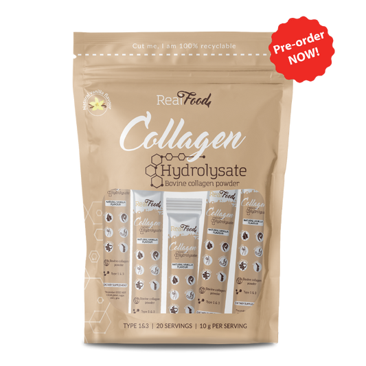 Хидролизиран колаген RealFood Ванилия – 20 бр. стиксове, без подсладители