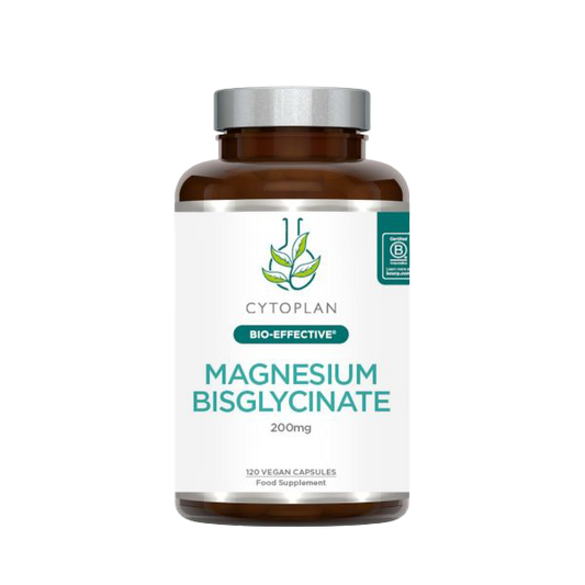 Cytoplan Магнезиев Бисглицинат 200 mg – опаковка с 120 веган капсули