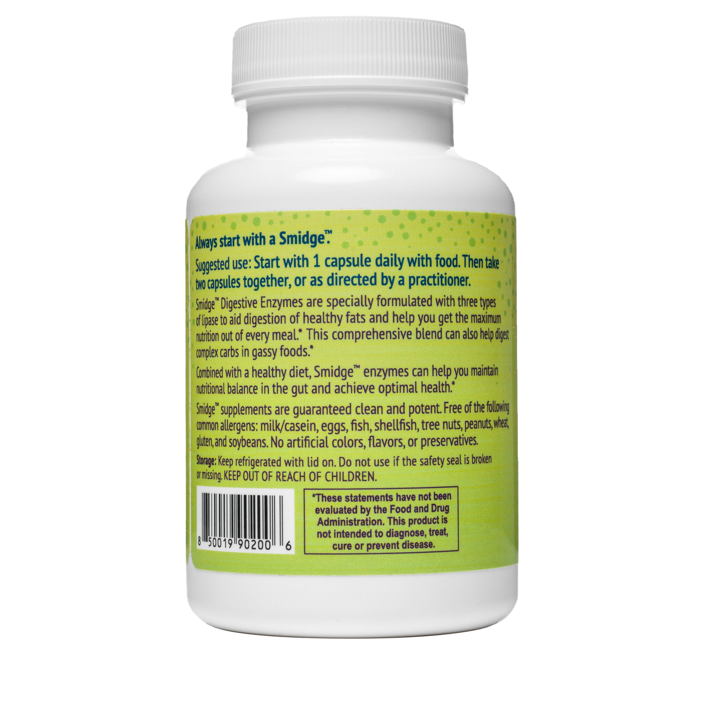 Smidge® Храносмилателни ензими - 120 капсули