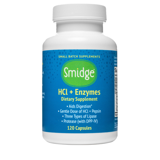 Smidge® Храносмилателни ензими + HCI - 120 капсули